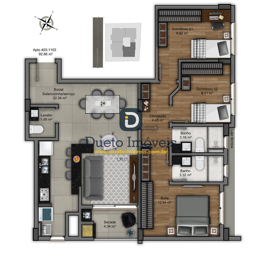 Apartamento no 4° andar!!